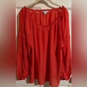 NWOT Counterparts semi sheer top. Size XL